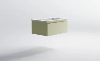 Тумба с раковиной Astra-Form Альфа 03060003ral1013+04010006 70 см бежевый матовый